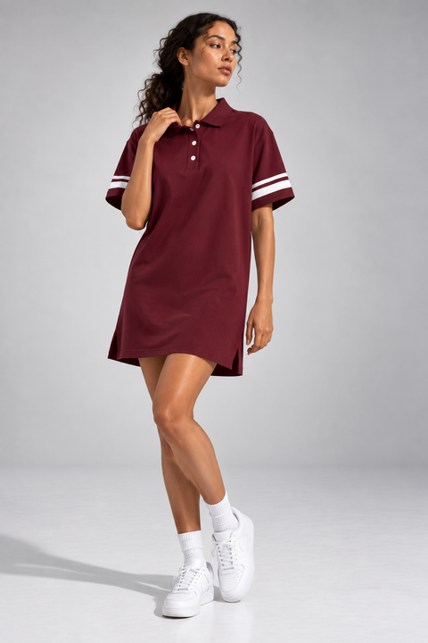 THE CHANCELLOR STRIPE POLO DRESS