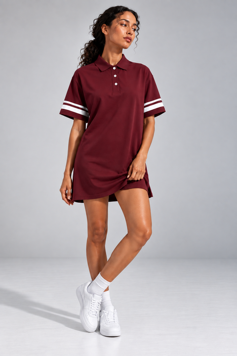THE CHANCELLOR STRIPE POLO DRESS