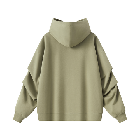 THE IMPERIUM PLEATED HOODED PULLOVER