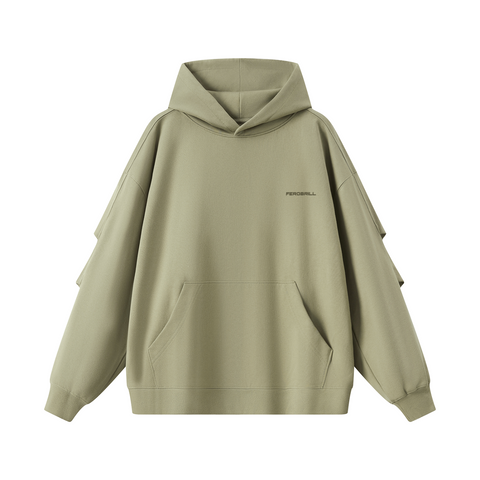 THE IMPERIUM PLEATED HOODED PULLOVER