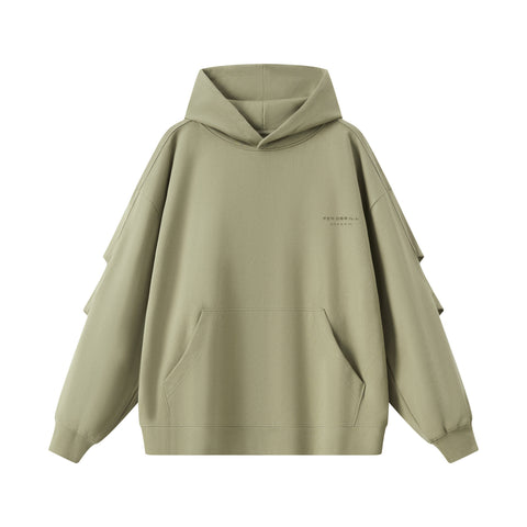 THE IMPERIUM PLEATED HOODED PULLOVER