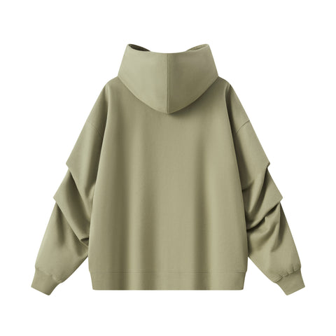 THE IMPERIUM PLEATED HOODED PULLOVER
